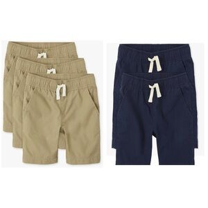 3 Khaki and 2 Navy Uniform Shorts Bundle